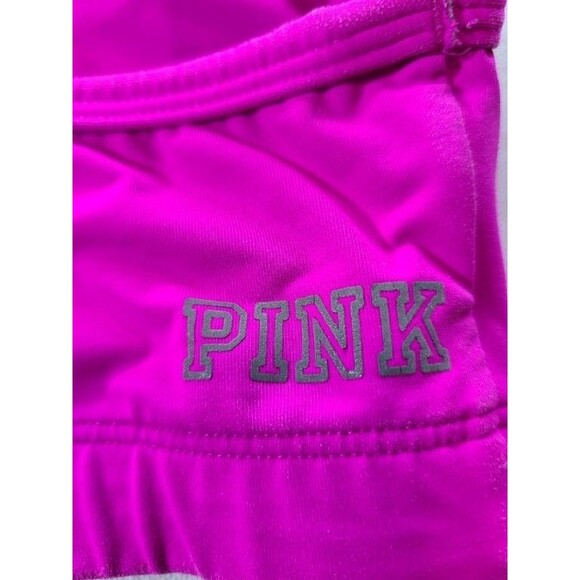 VS Pink Bright Pink Strappy Racerback Sports Bra Size S Ladder Back Style - Picture 3 of 5